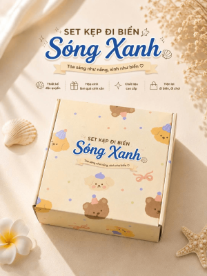 Set Kẹp Đi Biển Sóng Xanh phong cách biển cả1